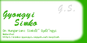 gyongyi simko business card